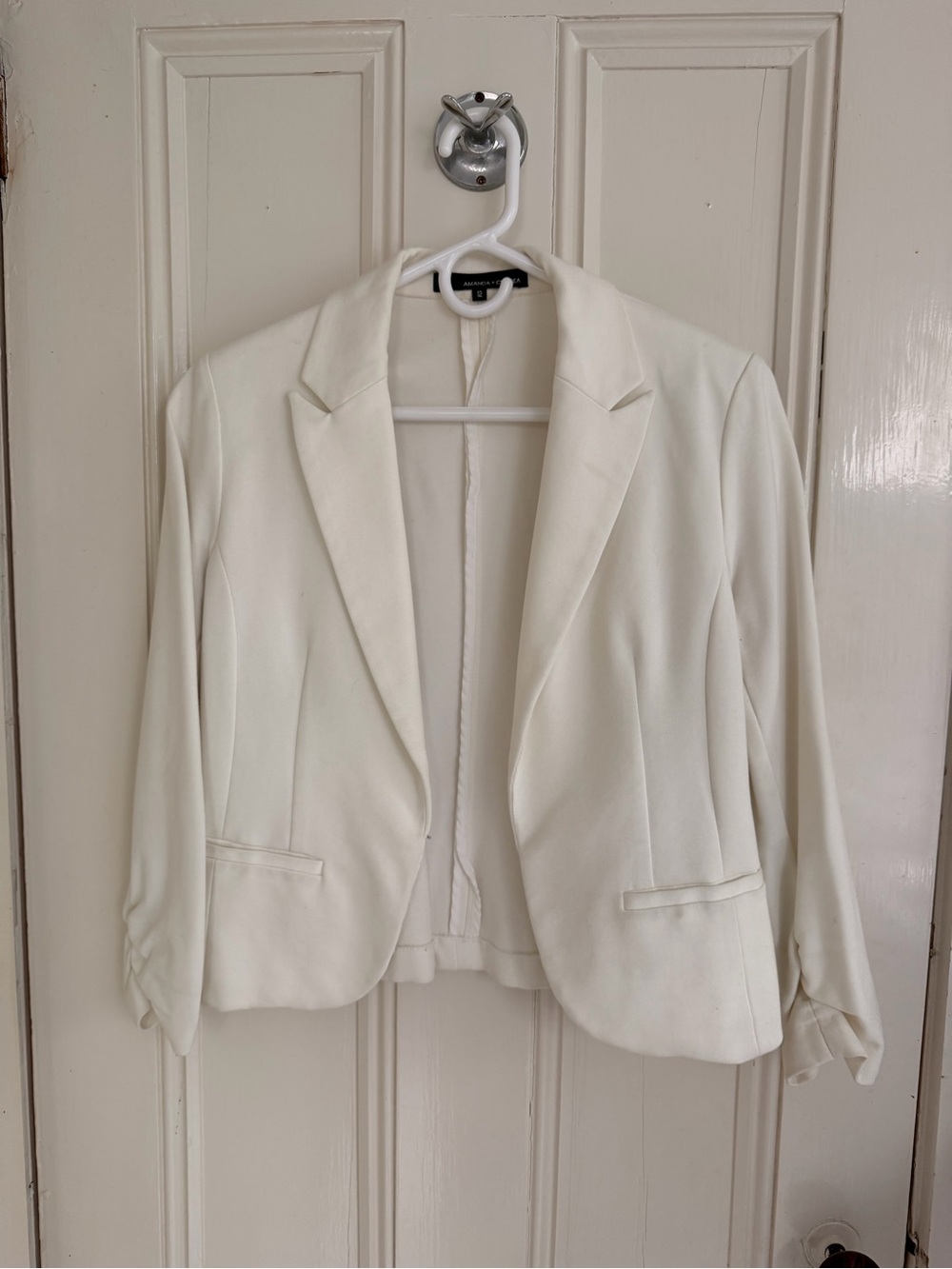 Amanda & Chelsea Ivory Open-Front Blazer
